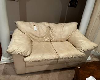 #11	white leather love seat  66 w	 $113.00 	   		
