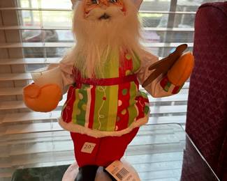 357	christmas	Anna lee santa 12 in tall 	 $20.00 	   		
