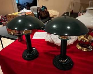 #346	lamp	2 green metal lamps	 $20.00 			
