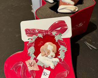 #361	Lladro	NAO puppie in metal box 	 $30.00 			
