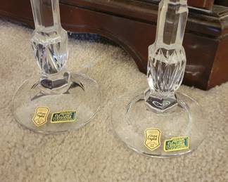 Violetta Cut Crystal Candle Sticks