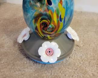 Small Glass Humming Bird Feeder 4 Inch Tall.