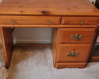 Vintage Knotted Pine Desk.