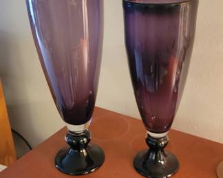 Purple Amethyst Glass Vases