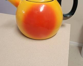 Vintage Copco Enameled Peach Tea Kettle