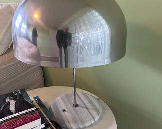 Vintage Marble base mushroom lamp