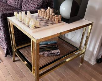 Brass end table 