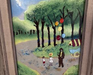 Enameled metal panel