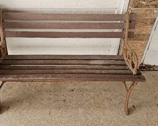 Cast Iron & Wood Bench
