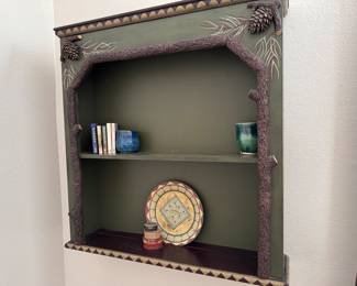 2 shells, green shelf