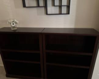 2 matching book cases