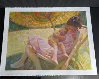 Lot # : 195 - Pencil signed John Asaro titled "Chinese
Umbrella"