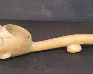 Lot # : 266 - African hand-carved wood fertility spoon