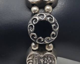 Lot # : 95 - Hughes sterling silver bracelet, Victorian
revival style