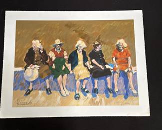 Lot # : 202 - Pen signed Aldo Luongo "Hawkettes" serigraph on