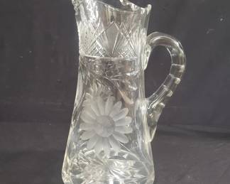 Lot # : 127 - Cut glass pitcher