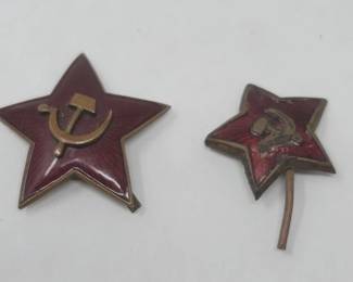 Lot # : 312 - Pair of vintage Russian bronze and enamel