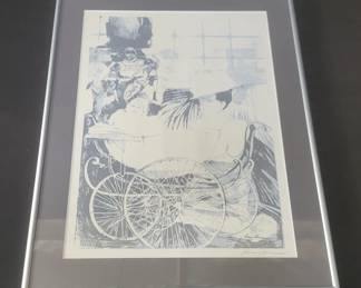 Lot # : 370 - Sarai Sherman pencil serigraph under glass