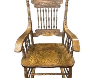 Lot # : 262z - Vintage wood rocking chair