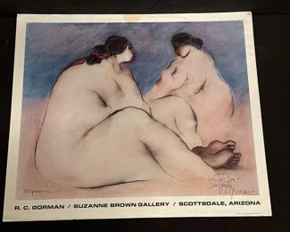 Lot # : 203 - Pen signed R.C.Gorman poster 1979 The
Suzanne Brown Gallery