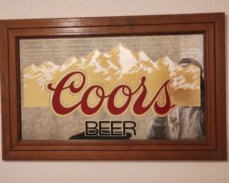 Lot # : 300d - 1983 framed Coors Beer mirror