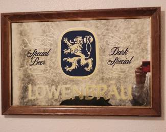 Lot # : 302d - 1979 Lowenbrau Special Beer mirror sign