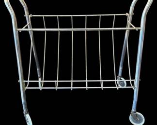 Lot # : 302z - Vintage MCM metal magazine rack