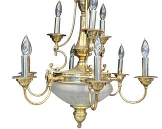 Lot # : 310z - Vintage metal gold tone chandelier