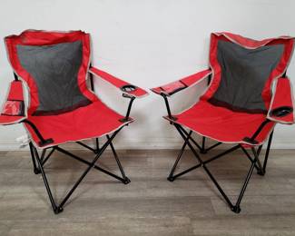 Lot # : 218 - Pair of Coleman mesh quad chairs