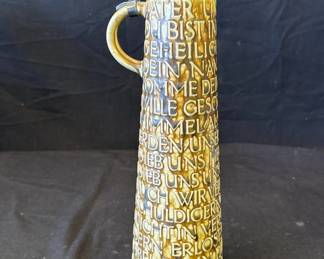 Lot # : 316z - Vintage RM German Lords Prayer ceramic beer stein