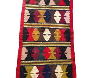 Lot # : 208z - Vintage Turkish style hand woven kilim rug