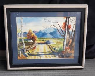 Lot # : 180 - Pencil signed watercolor painting