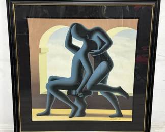 Lot # : 164 - Framed, ink-signed Mark Kostabi serigraph