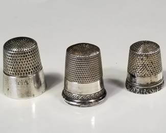 Lot # : 236 - Sterling silver thimbles