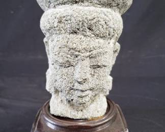 Lot # : 229 - Vintage stone sculpture on wood stand