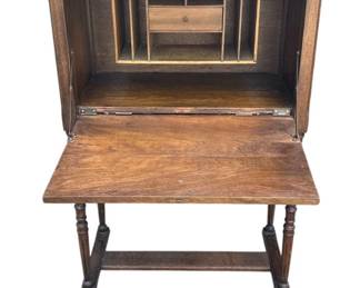 Lot # : 270z - Antique Joseph McPherson oak secretary desk