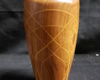Lot # : 295 - Foster signed inlaid wood vase