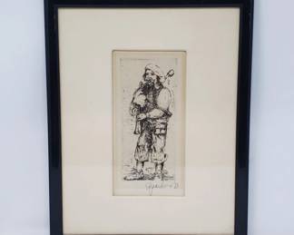 Lot # : 182 - Pencil signed and dated etching