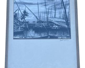 Lot # : 355z - Framed VTG signed Abbott Sydney original photo