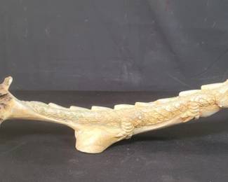 Lot # : 235 - Carved wood dragon