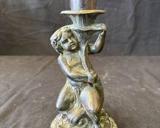 Lot # : 285z - Vintage bronze candlestick