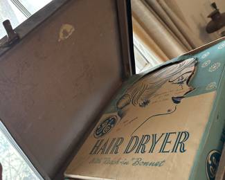 Vintage Hair Dryer Cap with original case