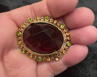 FABULOUS LARGE COSTUME BROOCH    PICS DONT DO THIS ONE JUSTICE 