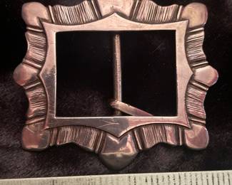RARE  VINTAGE JEEP COLLINS STERLING BELT BUCKLE    SEE HALLMARKS  NEXT PIC 