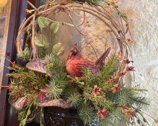 silk arrangement  love CARDINALS 
