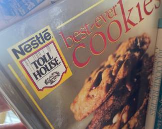  whole rack of just cookbooks     toll house cookies !!!