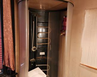 Vintage round shower stall