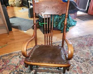 antique glider chair