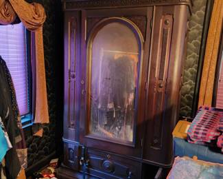 Antique English armoire (buyer removes)