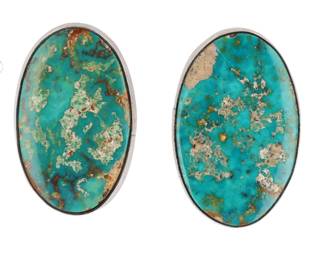 Federico Jimenez Sterling Turquoise Earrings